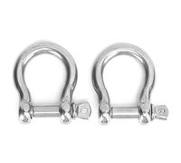 Bow Shackle Stainless Steel, 2pcs Strong Load Capacity D - Ring M14 700kg Load - Rust Resistant, Easy Installation, Ideal for Camping and Outdoor Sports (M14)
