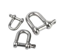 Bow Shackles, 304 Stainless Steel Style D-Type Shackle U-Shaped Standard and(M20)