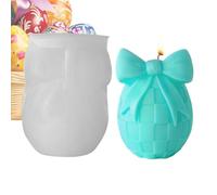 Bow-Shaped Easter Egg Silicone Candle Molds with Versatile Design - DIY Scented Plaster & Resin Mold for Farmhouse Decor Aromatherapy | Gypsum Mold for Easter Celebrations | 115-130g