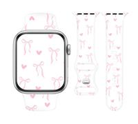 Bow Sports Band Compatible with Apple Watch 42mm 41mm 40mm 38mm, Soft Silicone Straps Adjustable Wristband for 11 10 9 8 7 6 5 4 3 2 1 SE