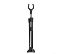 Bow Stand Holder Foldable Rack Hanger Designed for Recurve Bow Longbow Hunting with Stable Triangle Base and Fiberglass Shaft Material (Black)