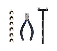 Bow String Nocking Points Pliers Set with T Shape Bow Square Ruler and Nocking Buckle for Recurve Archery Turning Kit