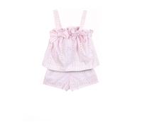 Bow Striped Short Set, female, Tartine et Chocolat, Kids Sets, Pink, 12 M, Kids 12 M