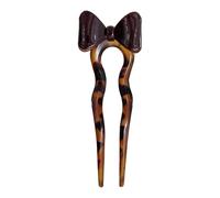 Bow Tie Chinese Spiral Hairpin U-Bow Hair Fork Elegant French Hair Pin Stylish Hair Sticks with Bow Tie for Women and Girls Aesthetic Headgear for a Chic