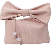 Bow-Tie Clutch Purses for Women Summer Evening Bag Cute Hobo Shoulder Bag Crossbody Purse Top-Handle Tote Handbag(Pink)