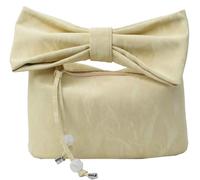 Bow-Tie Clutch Purses for Women Summer Evening Bag Cute Hobo Shoulder Bag Crossbody Purse Top-Handle Tote Handbag(Khaki)