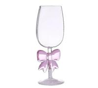 Bow Tie Cocktail Glasses Clear Red Wine Long-Stem Cups Reusable Party Decor | Clear long-stem bow tie cocktail glasses for red wine; reusable party decorations for kitchen table, daily use, restaurants