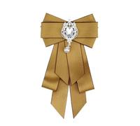 Bow Tie Elegant Classic Retro Big Bowtie Neck Tie Rhinestone Corsage Cravat For Women Formal Ties(Color3)