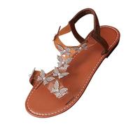 Bow Tie Fashion Flat Sandals for Women, Ladies Open Toe Adjustable Buckle Strap Sliders Summer Casual Lightweight Holiday Evening Shoes