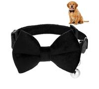 Bow Tie for Dogs, Dog Bow Tie with Bowtie Soft Velvet Material with Quick Release Buckle for Small Dogs (Black, S)