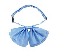 Silk Women Casual Bow Tie, Pre-Tied Japanese kawaii School Girl Uniform Anime Bowtie For Lolita Floppy Necktie FWBT-1, Sky Blue, One size