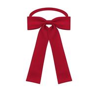 Bow Tie For Women, Satin Elegant Bowtie for Dresses & Graduation & School Uniform & Weddings UY-WBT-8, Red, 10" to 18"