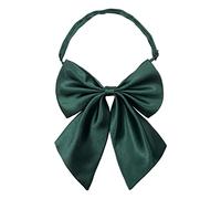 Bow Tie for Women & Teen Girls, Ladies Elegant Satin Bowtie for School Uniforms Graduation or T-shirt Accessory W-B1, Emerald Green