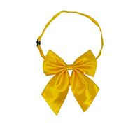 Womens Bow Tie Set of 6, Ladies Lolita Bowtie for Lady Uniform or Cosplay T-shirt for Halloween or Homecoming W-B-T3, Gold, One size
