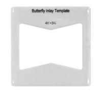 Bow Tie Inlay Template Transparent Acrylic Router Jig Decorative Template for Woodworking Piece Furniture Repair