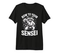 Bow to Your Sensei Karate Raccoon Dojo Instructor Premium T-Shirt