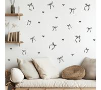 Bow Wall Stickers,9 Sheets 135 Pcs PVC Bow Knot Wall Decals for Bedroom Living Room Party