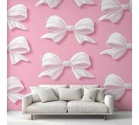 Bow Wallpaper, Modern Aesthetic Girl Wall Mural, Bedroom Wallpaper for Living Room, Home Decor, Photo Wall Paper, 260 x 175 cm CQ&B9S
