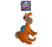 Bow Wow Fantasy Creature Plush Dog Toy - Squeaky & Crinkle Dino or Dragon - Toss, Fetch & Play - Soft & Durable - Colors May Vary