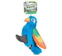 Bow Wow Fantasy Creature Plush Dog Toy - Squeaky & Crinkle Dino or Dragon - Toss, Fetch & Play - Soft & Durable - Colors May Vary