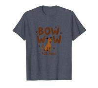 Bow Wow for Now: Adorable Dog Lover Paw T-Shirt, Men, Heather Blue, 5XL