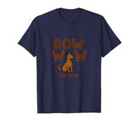 Bow Wow for Now: Adorable Dog Lover Paw T-Shirt, Men, Navy, 5XL