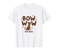Bow Wow for Now: Adorable Dog Lover Paw T-Shirt, Men, White, 5XL