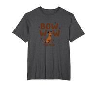 Bow Wow for Now: Adorable Dog Lover Paw T-Shirt, Men's Big and Tall, Dark Heather Grey, 5X Tall