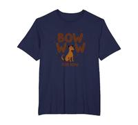 Bow Wow for Now: Adorable Dog Lover Paw T-Shirt, Men's Big and Tall, Navy, 2X Tall