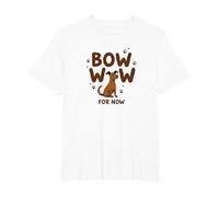 Bow Wow for Now: Adorable Dog Lover Paw T-Shirt, Men's Big and Tall, White, 3X Tall