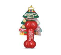 Bow-Wow Pet Happy Holidays Glitter Bone Squeaky Plush Dog Toy