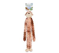 Bow Wow XL Corduroy Cuddlers - 30" Plush Dog Toy with 5 Squeakers - Soft Long Animal Chew Toy - Dino, Elephant, or Monkey