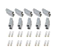 Bowarepro 10 PCS 1/0-4 Gauge 175A Battery Quick Connect Disconnect Connectors Plug, 175Amp 600V Anderson Plug Connectors Kit for Car Trailer Winch Lift Motor Battery Cable Connector (Grey)