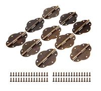 bowarepro 10Pcs Vintage Butterfly 6 Holes Hinges with 60 Screws for Vintage Wooden Box Jewelry Box Toolbox Cabinet Cupboard Antique Bronze Iron 56x42mm