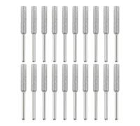 Bowarepro 3/16" 4.8mm Chainsaw Sharpening Grinding Stone File, Diamond Chainsaw Sharpener Bits Chain Saw Grinder Sharpener Tool for Chainsaw Jade Gem Stone Carving (20PCS/Silver)