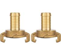 BOWAREPRO Geka Coupling 3/4 Inch Quick Coupling Hose Piece Made of Brass, Geka Quick Coupling 3/4 Inch Hose Nozzle, System Geka Hose Piece with Nozzle 3/4 Inch (19 mm) Pack of 2