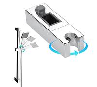 bowarepro Shower Head Slider Holder for Rectangular Slider Bar Adjustable Bathroom Handheld Shower Spray Head Wall Mount Fixed Bracket