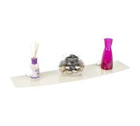Bowed Floating Glass Shelf Frosted Design Large 80x20cm Wall Mounted