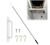 Boweike Ladder Pull Down System Kit, Stainless Steels Attic Pull Down Hook Kit Replacement for Ropes Cord String, Attic Ladder Pull Down Hook System