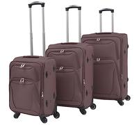 BOWEKAM Home & Garden-3 Piece Soft Case Trolley Set Coffee-Furniture Choice