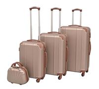 BOWEKAM Home & Garden-Four Piece Hardcase Trolley Set Champagne-Furniture Choice