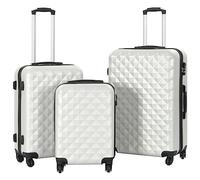 BOWEKAM Home & Garden-Hardcase Trolley Set 3 pcs Bright Silver ABS-Furniture Choice