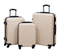 BOWEKAM Home & Garden-Hardcase Trolley Set 3 pcs Gold ABS-Furniture Choice