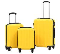 BOWEKAM Home & Garden-Hardcase Trolley Set 3 pcs Yellow ABS-Furniture Choice
