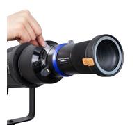 Bowens Mount Optical Snoot Spotlight Kit 100SLENS-PLUS for Aputure Amaran 60D/100D/150C/300C, 600X Pro, Ray 660C, Godox SL60 - 33° Wide / 16° Tele Lens, 300W LED, 20 Gobos & 5 Color Filters