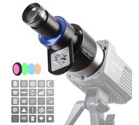 Bowens Mount Projector Attachment,Spotlight Optical Snoot Photography kit for COB Monolight Portraits/Product,Compatible with Aputure Amaran100X/D 200D/X,Godox SL60/SmallRig,4 Color Filters,25 Gobos