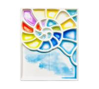 Bower Bird Large Size Porcelain Watercolor Palette ，Large Conch Artist Professional Ceramic Palette for Painting(Porcelain)