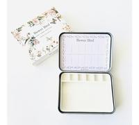 Bower Bird Travel Ceramic Palette with 6 Wells, Portable Metal Paint Box
