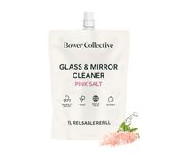 Bower Collective Glass and Mirror Cleaner Spray 1 Litre Refill, Natural Window Cleaner with Essential Oils, Streak Free Stainless Steel Surface Cleaner