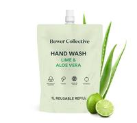 Bower Collective Natural Antibacterial Lime & Aloe Vera Liquid Hand Soap Refill, Handwash Refill, Eco-Friendly Soap, 1 Litre, 300+ Washes